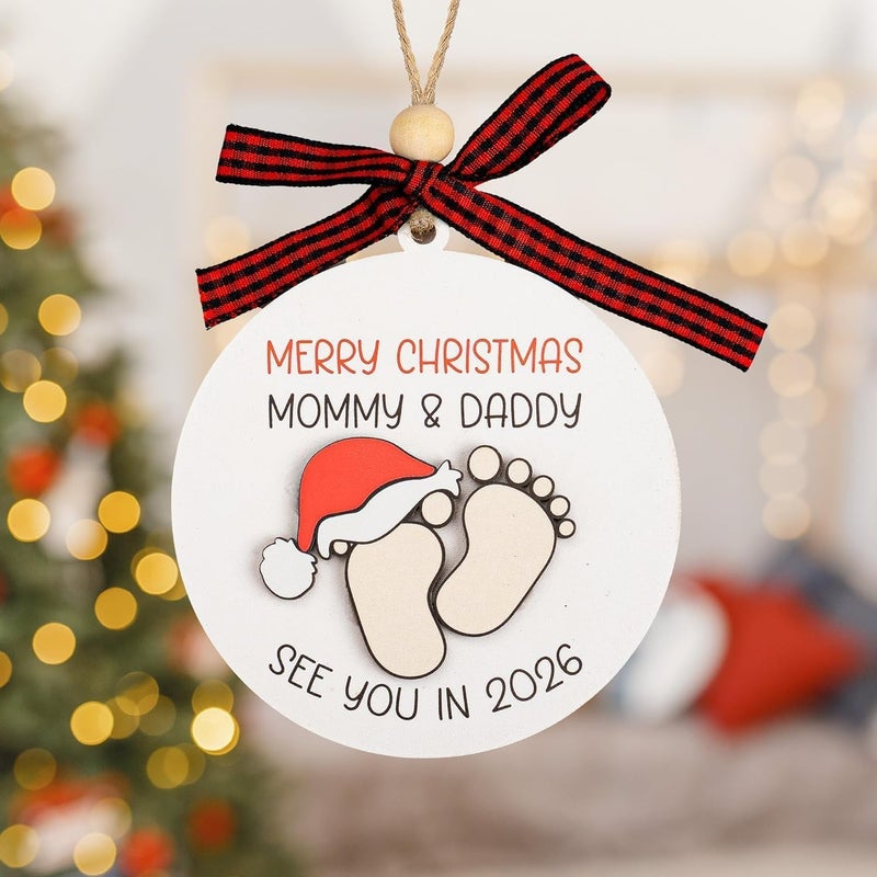 NELXI Baby First 2025, Expecting Baby Ornament 2026, New Mommy & Daddy Gift, Gifts for Expecting Parents Mom to be, New Baby Ornaments, Pregnancy Ornament for Mommy & Daddy to be - Image 2